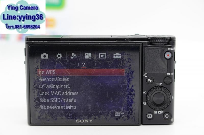 ขาย Sony Cyber-Shot RX-100 M4 สภาพพร้อมใช้งาน มีรอยการใช้งานบ้าง อดีตประกันศูนย์ เมนูไทย มีWIFIในตัว จอติดฟิล์มแล้ว อุปกรณ์พร้อมกระเป๋า